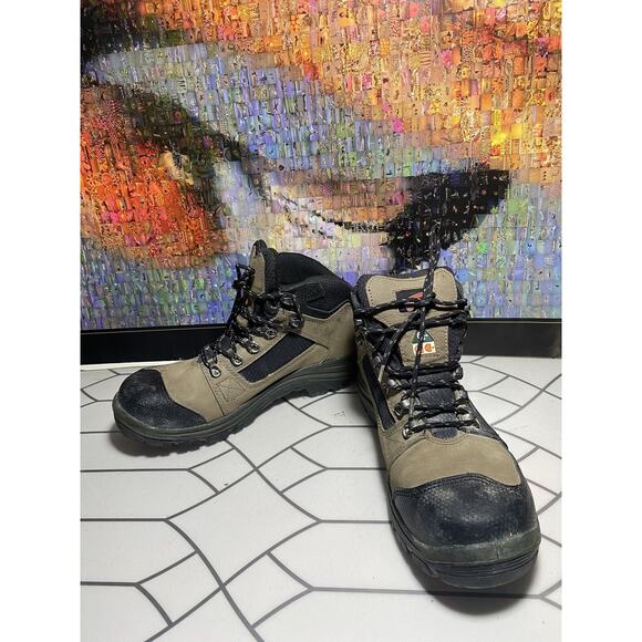 Red Wing Shoes ASTMF 2413-11 Brown Steel Toe Boots Size 9 EE main image 4